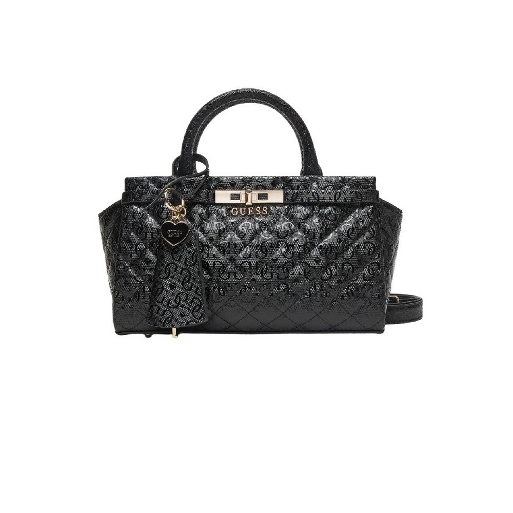 GUESS IDRA SMALL SATCHEL ΤΣΑΝΤΑ ΓΥΝΑΙΚΕΙΑ BLACK