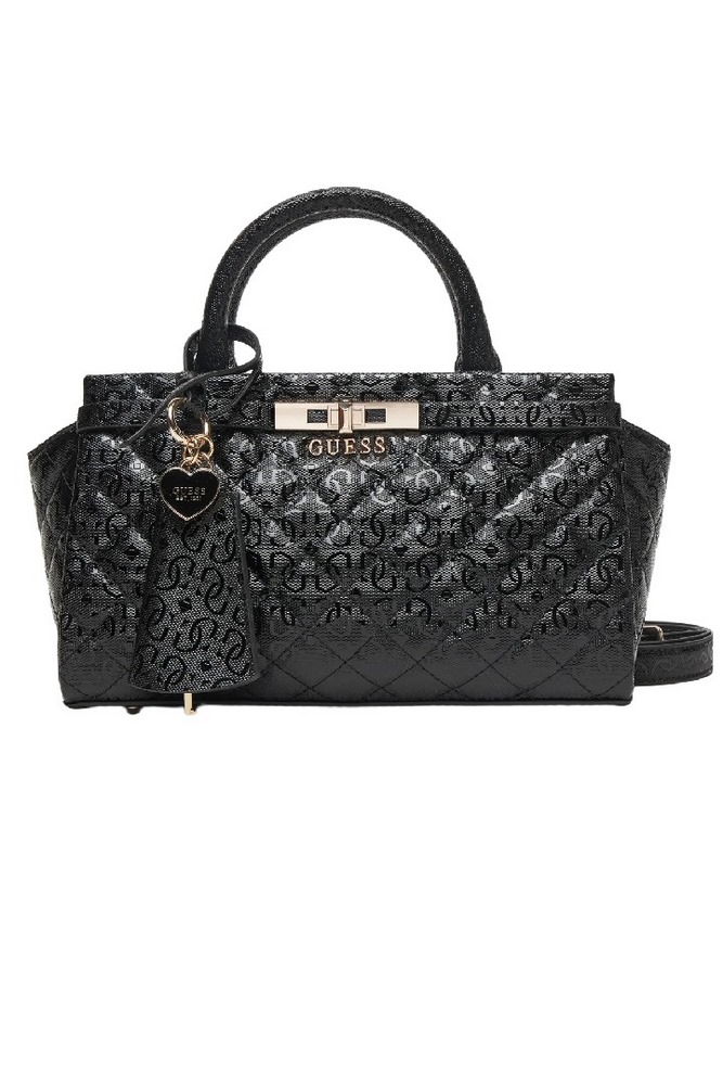 GUESS IDRA SMALL SATCHEL ΤΣΑΝΤΑ ΓΥΝΑΙΚΕΙΑ BLACK