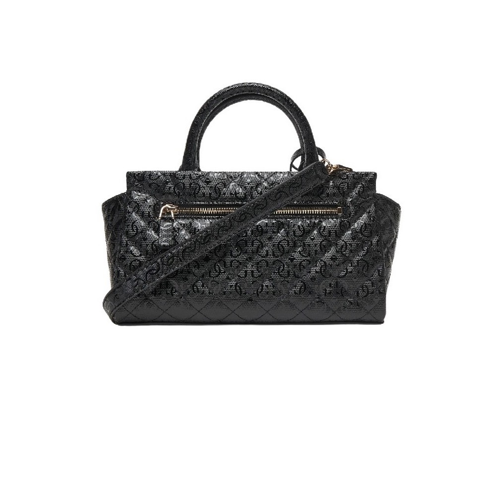 GUESS IDRA SMALL SATCHEL ΤΣΑΝΤΑ ΓΥΝΑΙΚΕΙΑ BLACK