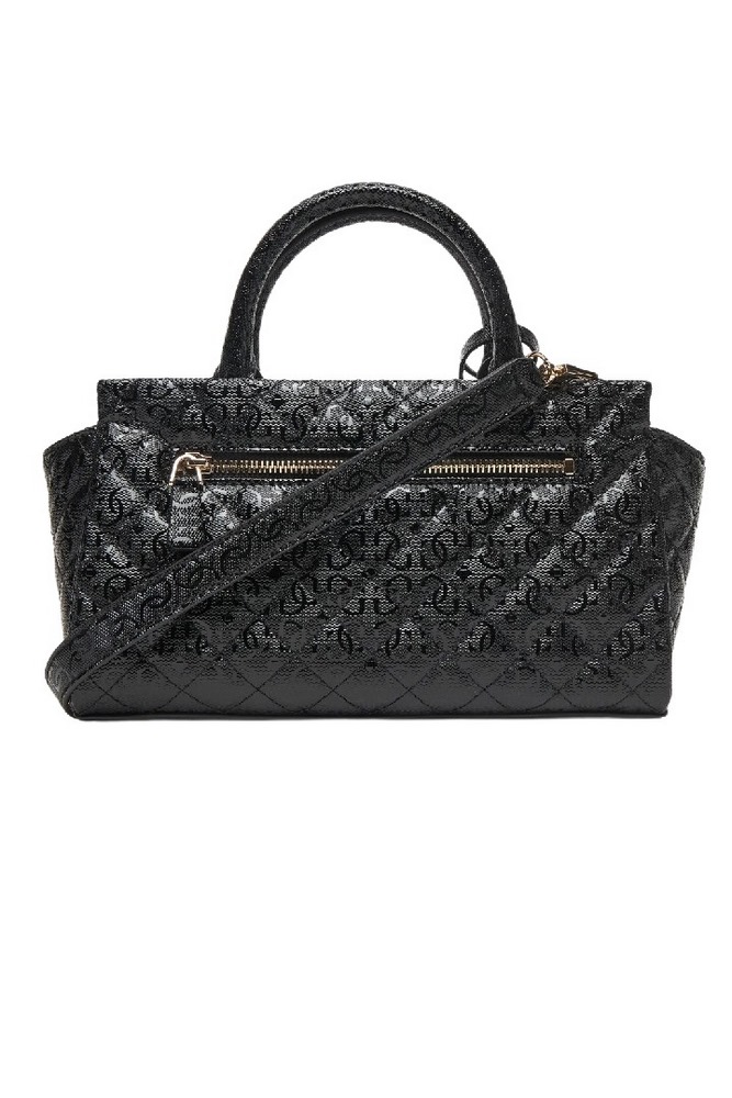 GUESS IDRA SMALL SATCHEL ΤΣΑΝΤΑ ΓΥΝΑΙΚΕΙΑ BLACK