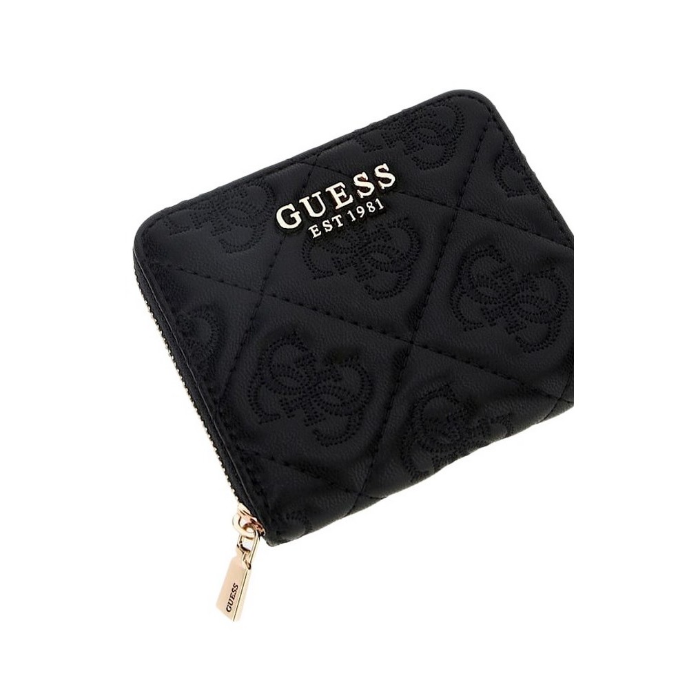 GUESS ADELASIA SLG SMALL ZIP AROUND ΠΟΡΤΟΦΟΛΙ ΓΥΝΑΙΚΕΙΟ BLACK