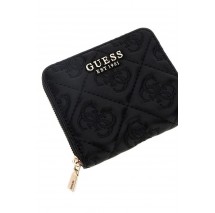 GUESS ADELASIA SLG SMALL ZIP AROUND ΠΟΡΤΟΦΟΛΙ ΓΥΝΑΙΚΕΙΟ BLACK