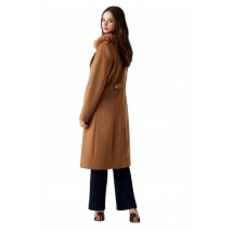 GUESS KAROLE FUR COLLAR COAT ΠΑΛΤΟ ΓΥΝΑΙΚΕΙΟ COGNAC