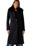 GUESS KAROLE FUR COLLAR COAT ΠΑΛΤΟ ΓΥΝΑΙΚΕΙΟ BLACK