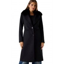 GUESS KAROLE FUR COLLAR COAT ΠΑΛΤΟ ΓΥΝΑΙΚΕΙΟ BLACK