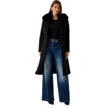 GUESS KAROLE FUR COLLAR COAT ΠΑΛΤΟ ΓΥΝΑΙΚΕΙΟ BLACK