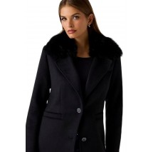 GUESS KAROLE FUR COLLAR COAT ΠΑΛΤΟ ΓΥΝΑΙΚΕΙΟ BLACK