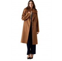 GUESS KAROLE FUR COLLAR COAT ΠΑΛΤΟ ΓΥΝΑΙΚΕΙΟ COGNAC