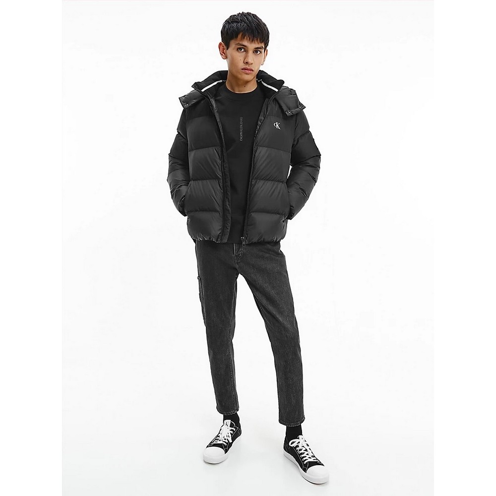 CALVIN KLEIN JEANS ESSENTIALS NON DOWN JACKET ΜΠΟΥΦΑΝ ΑΝΔΡΙΚΟ BLACK
