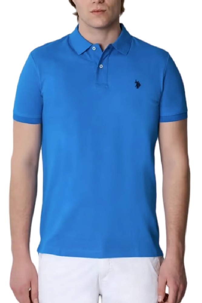 U.S POLO ASSN  41029 POLO T-SHIRT ΜΠΛΟΥΖΑ ΑΝΔΡΙΚΗ CIEL