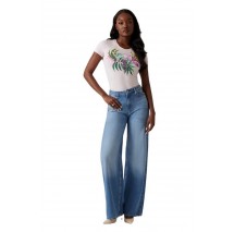 GUESS LEAF TRIANGLE TEE T-SHIRT ΜΠΛΟΥΖΑ ΓΥΝΑΙΚΕΙΑ ROSE