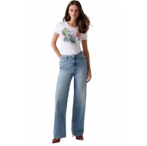 GUESS LEAF TRIANGLE TEE T-SHIRT ΜΠΛΟΥΖΑ ΓΥΝΑΙΚΕΙΑ WHITE