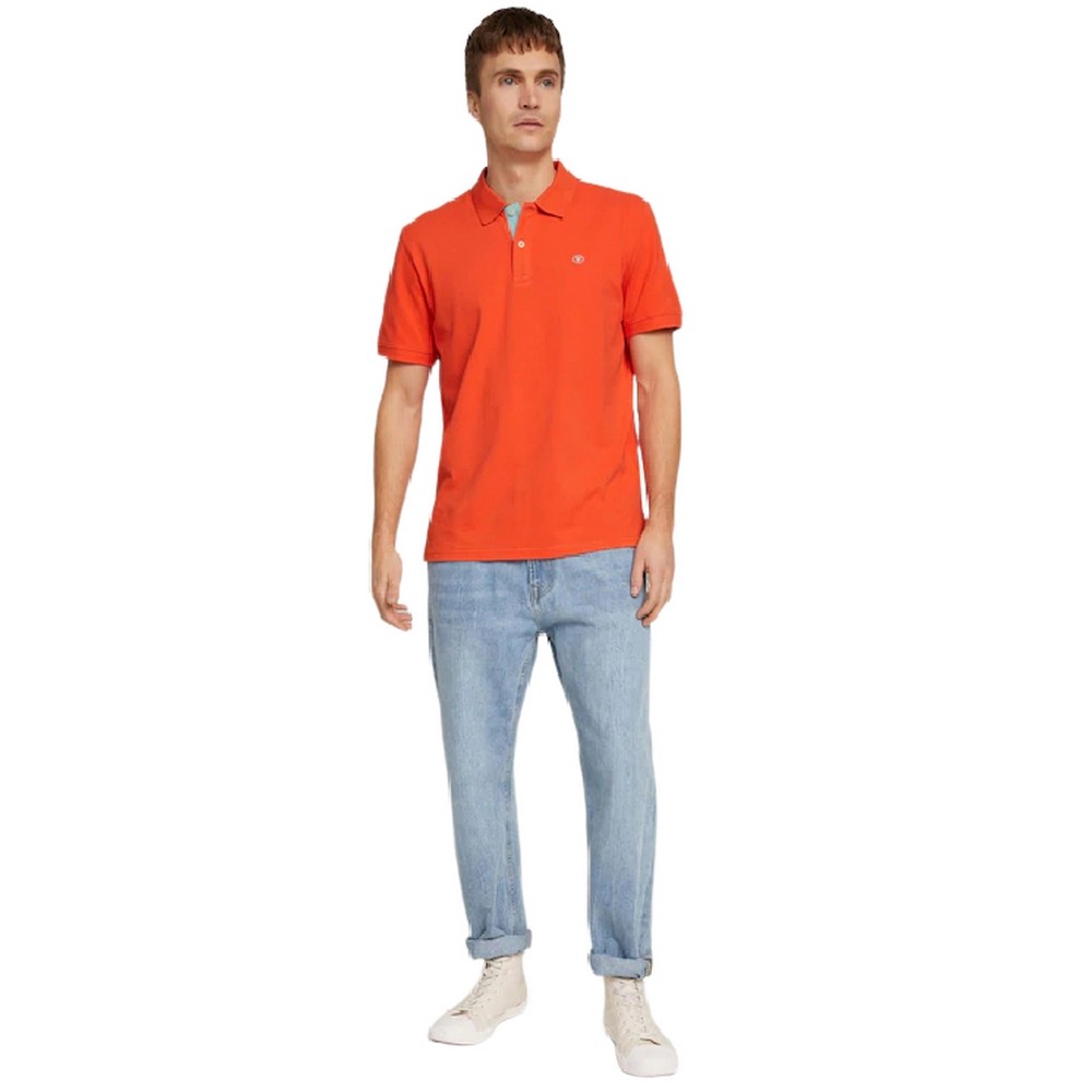 ΜΠΛΟΥΖΑ POLO BACIC WITH CONTRAST ΑΝΔΡΙΚΗ TOM TAILOR RED ΜΠΛΟΥΖΑ POLO BACIC WITH CONTRAST ΑΝΔΡΙΚΗ TOM TAILOR RED