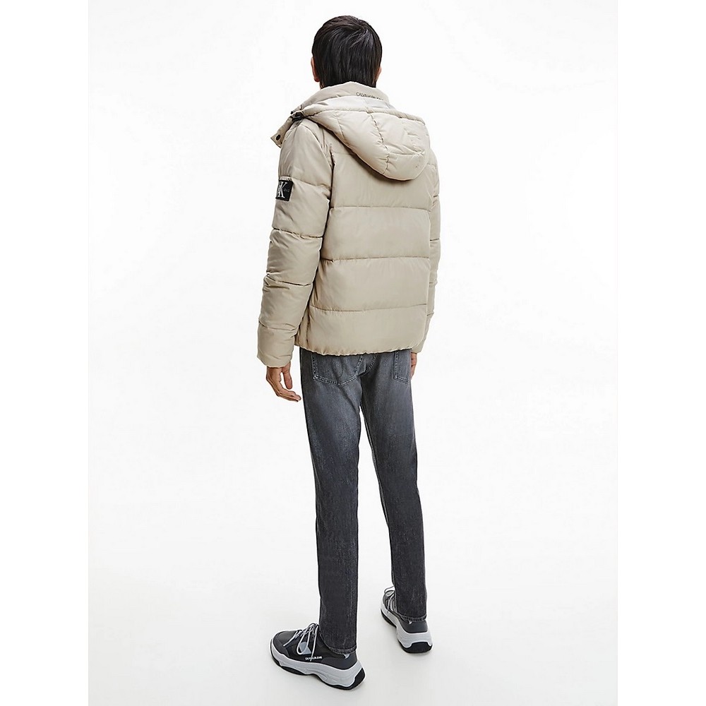 CALVIN KLEIN JEANS ESSENTIALS NON DOWN JACKET ΜΠΟΥΦΑΝ ΑΝΔΡΙΚΟ BEIGE