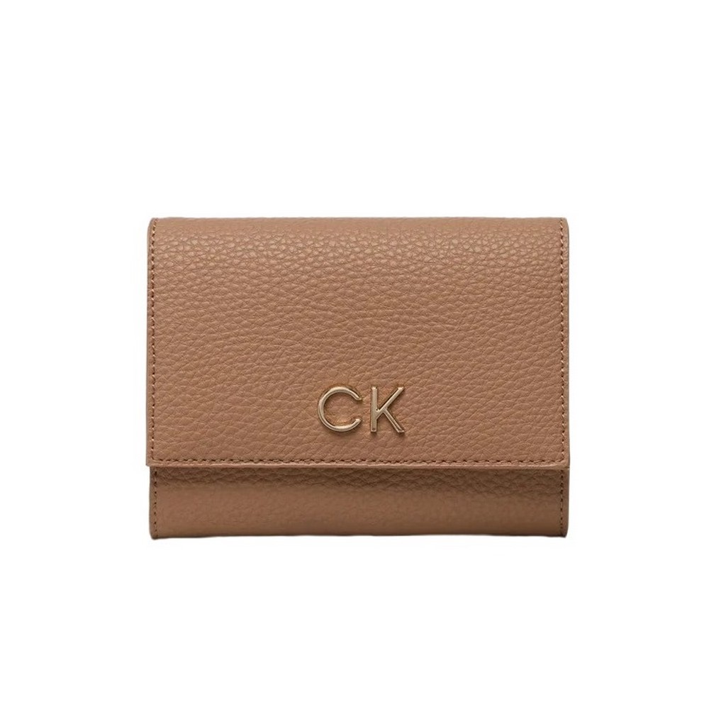 CALVIN KLEIN JEANS RE-LOCK TRIFOLD PBL ΑΞΕΣΟΥΑΡ ΠΟΡΤΟΦΟΛΙ ΓΥΝΑΙΚΕΙΟ BEIGE