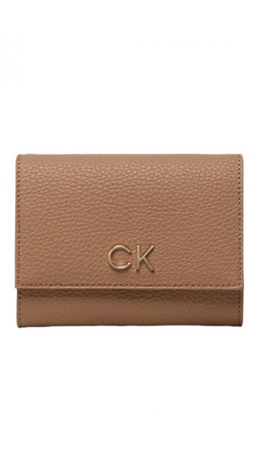 CALVIN KLEIN JEANS RE-LOCK TRIFOLD PBL ΑΞΕΣΟΥΑΡ ΠΟΡΤΟΦΟΛΙ ΓΥΝΑΙΚΕΙΟ BEIGE