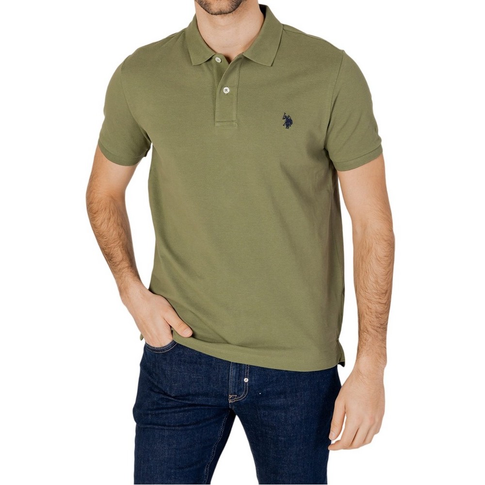 U.S POLO ASSN  41029 POLO T-SHIRT ΜΠΛΟΥΖΑ ΑΝΔΡΙΚΗ KHAKI