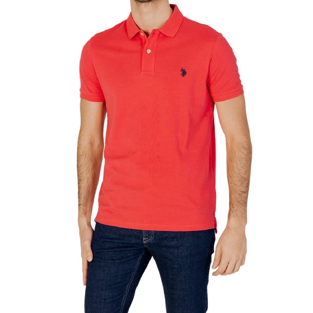 U.S POLO ASSN  41029 POLO T-SHIRT ΜΠΛΟΥΖΑ ΑΝΔΡΙΚΗ CORAL