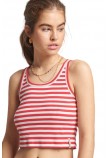 ΜΠΛΟΥΖΑ OVIN VNTAGE CROP RIBBED  VEST ΓΥΝΑΙΚΕΙΑ SUPERDRY RED