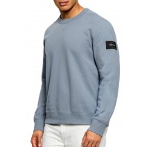CALVIN KLEIN JEANS LS EU 350TERRY BADGE CN SWEATSHI ΦΟΥΤΕΡ ΜΠΛΟΥΖΑ ΑΝΔΡΙΚΗ STEEL GRAY