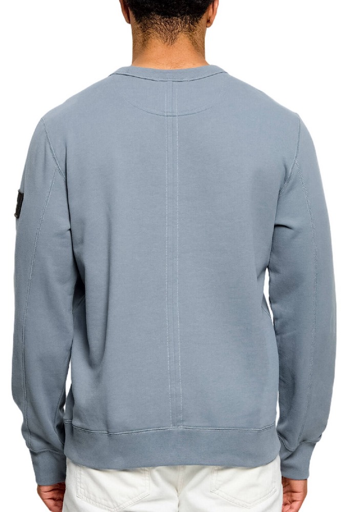 CALVIN KLEIN JEANS LS EU 350TERRY BADGE CN SWEATSHI ΦΟΥΤΕΡ ΜΠΛΟΥΖΑ ΑΝΔΡΙΚΗ STEEL GRAY