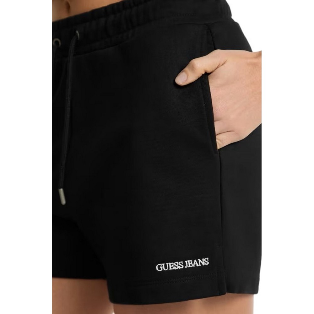 GUESS JEANS REG EMBRO SHORTS ΣΟΡΤΣ ΓΥΝΑΙΚΕΙΟ BLACK