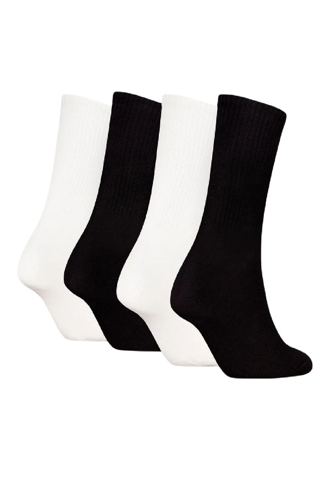 CALVIN KLEIN WOMEN SOCK 4P GIFTBOX MONOLOGO ΚΑΛΤΣΕΣ ΓΥΝΑΙΚΕΙΕΣ BLACK/WHITE