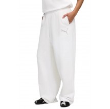 PUMA ESS GRAPHIC LEO LUXE BEDAZZLED SLOUCHY PANTS ΦΟΡΜΑ ΠΑΝΤΕΛΟΝΙ ΓΥΝΑΙΚΕΙΟ WHITE