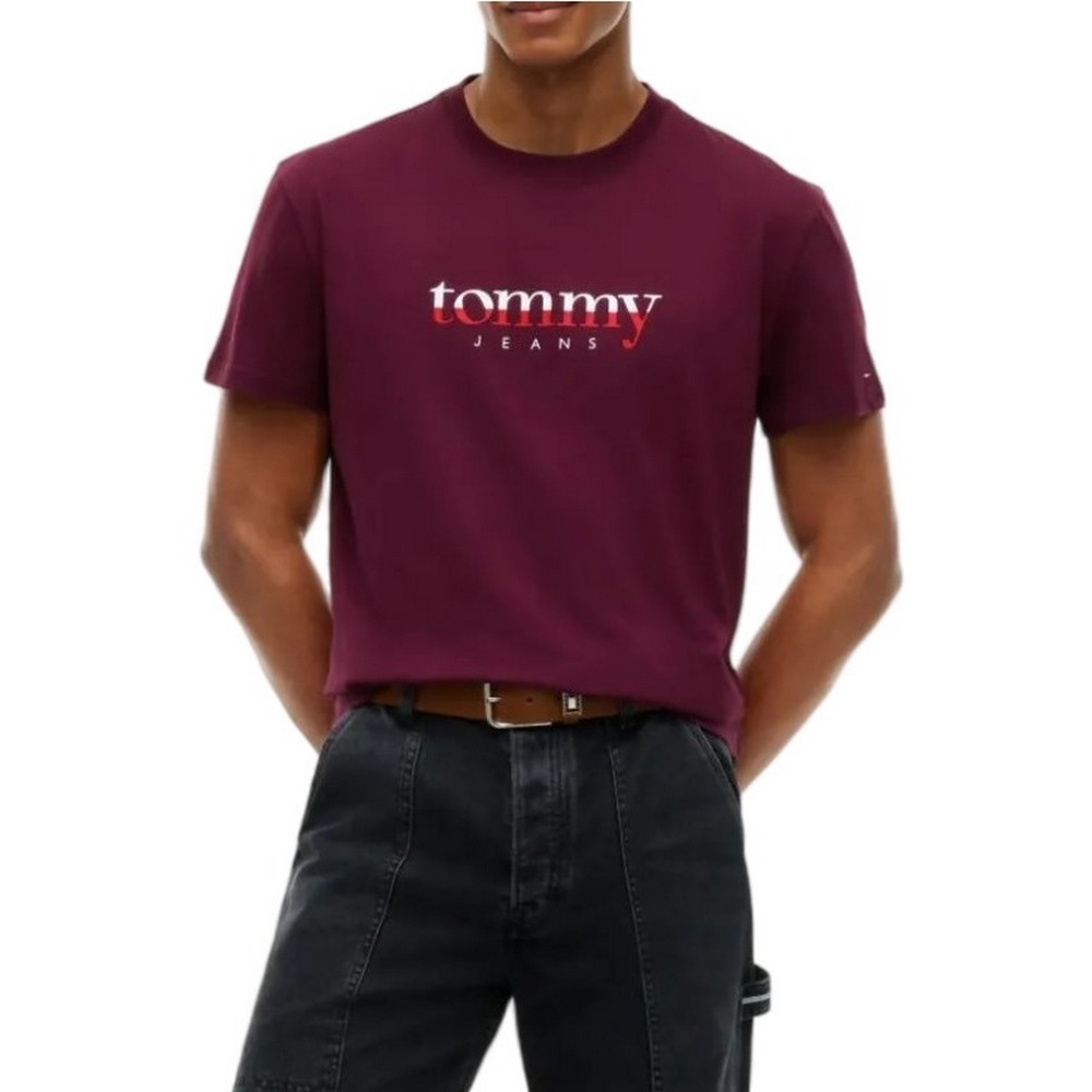 TOMMY JEANS REG DNA TEE EXT T-SHIRT ΜΠΛΟΥΖΑ ΑΝΔΡΙΚΗ BORDEAUX