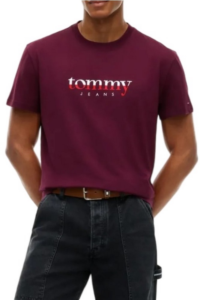 TOMMY JEANS REG DNA TEE EXT T-SHIRT ΜΠΛΟΥΖΑ ΑΝΔΡΙΚΗ BORDEAUX