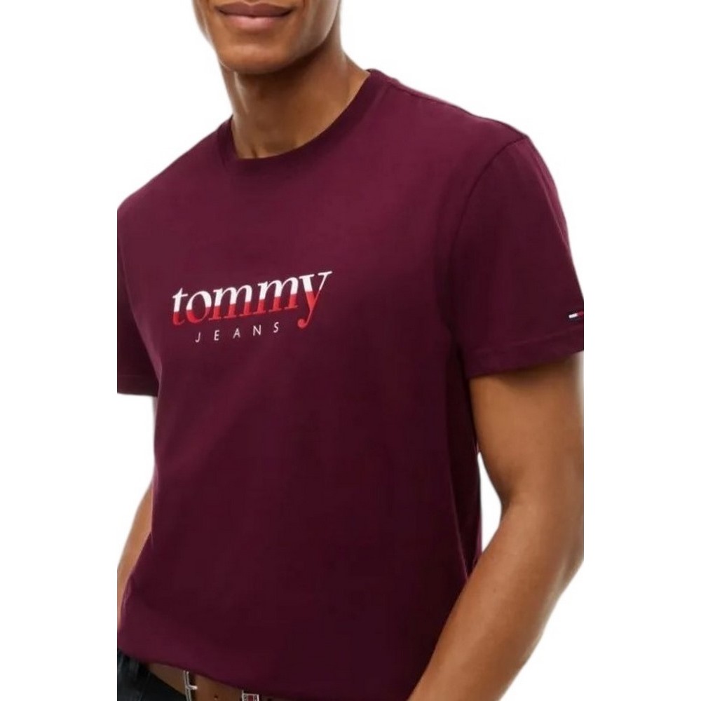 TOMMY JEANS REG DNA TEE EXT T-SHIRT ΜΠΛΟΥΖΑ ΑΝΔΡΙΚΗ BORDEAUX
