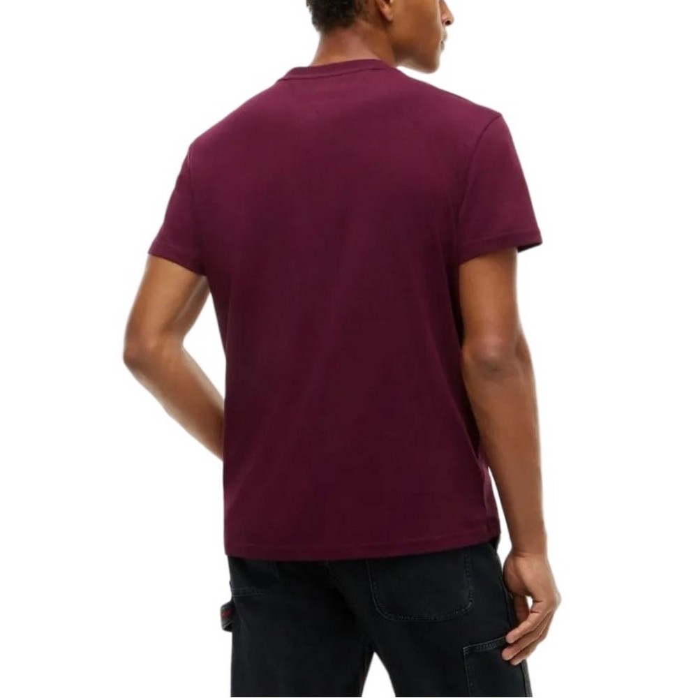 TOMMY JEANS REG DNA TEE EXT T-SHIRT ΜΠΛΟΥΖΑ ΑΝΔΡΙΚΗ BORDEAUX