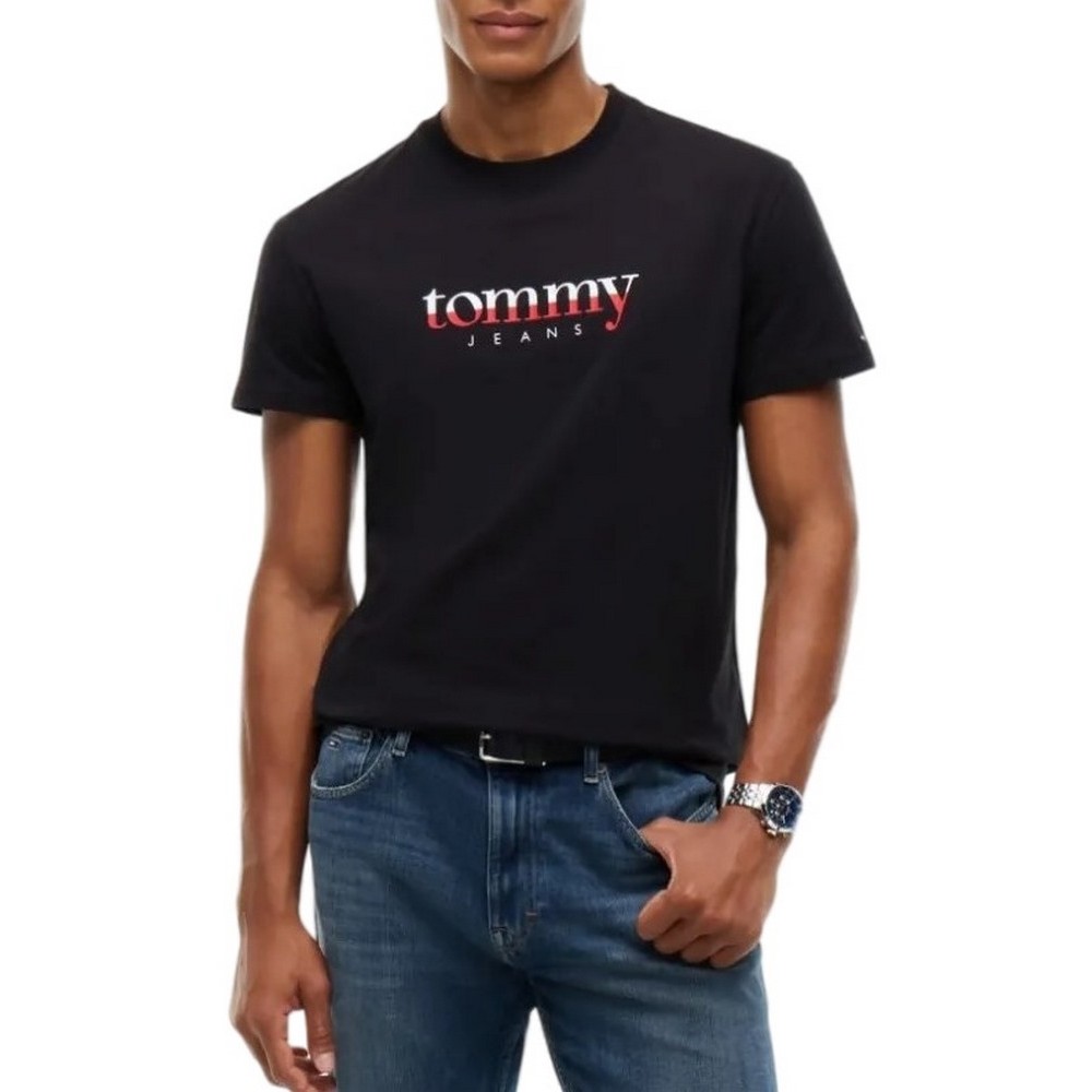 TOMMY JEANS REG DNA TEE EXT T-SHIRT ΜΠΛΟΥΖΑ ΑΝΔΡΙΚΗ BLACK