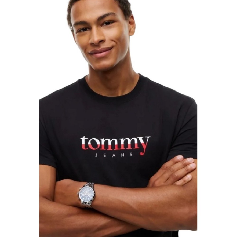 TOMMY JEANS REG DNA TEE EXT T-SHIRT ΜΠΛΟΥΖΑ ΑΝΔΡΙΚΗ BLACK