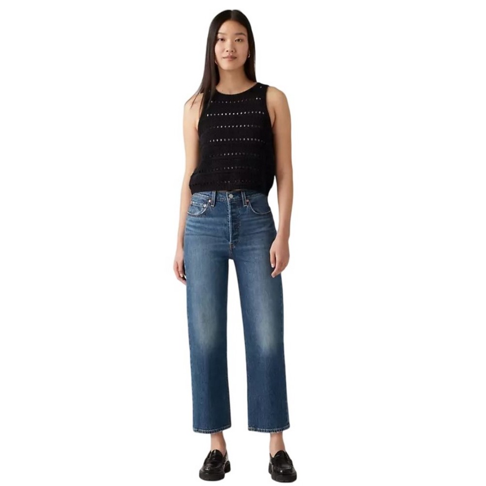 LEVIS RIBCAGE STRAIGHT ANKLE WORN IN ΤΖΙΝ ΠΑΝΤΕΛΟΝΙ ΓΥΝΑΙΚΕΙΟ DARK INDIGO