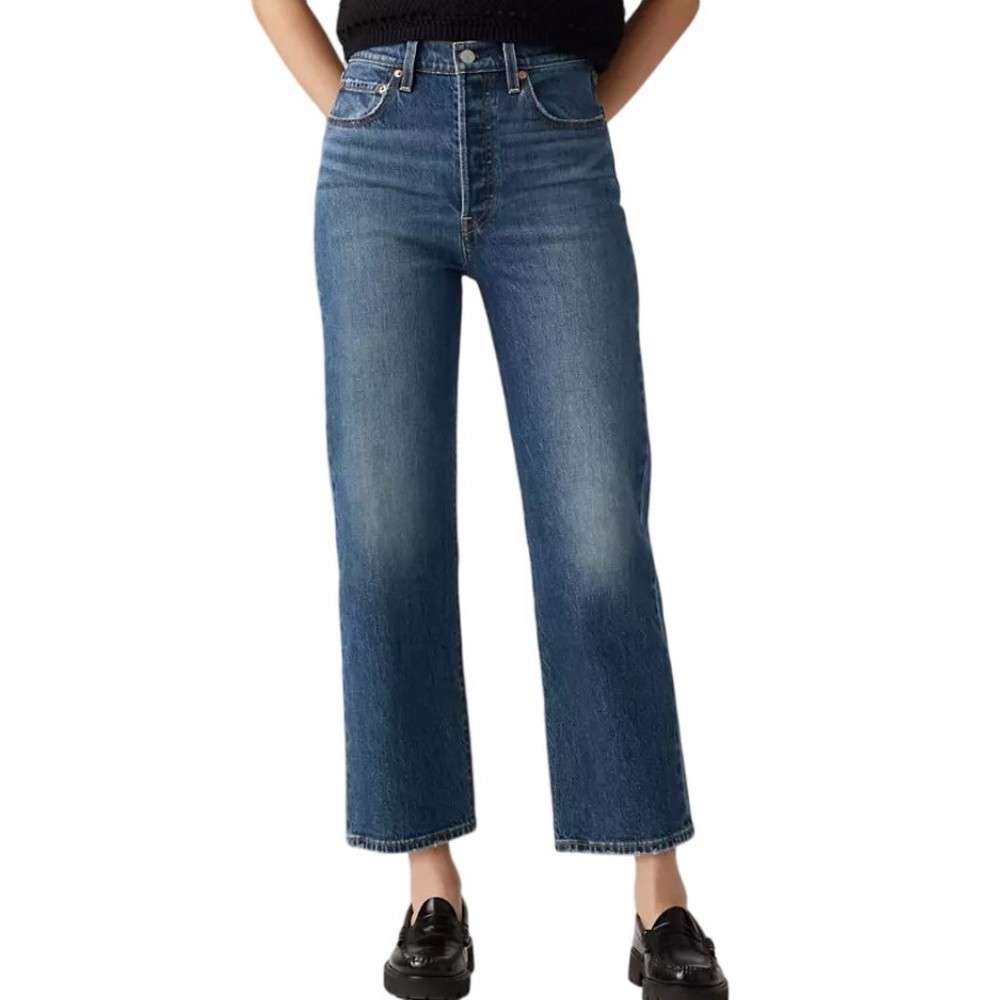LEVIS RIBCAGE STRAIGHT ANKLE WORN IN ΤΖΙΝ ΠΑΝΤΕΛΟΝΙ ΓΥΝΑΙΚΕΙΟ DARK INDIGO