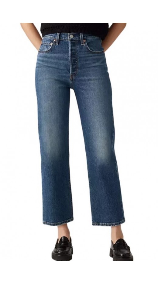 LEVIS RIBCAGE STRAIGHT ANKLE WORN IN ΤΖΙΝ ΠΑΝΤΕΛΟΝΙ ΓΥΝΑΙΚΕΙΟ DARK INDIGO