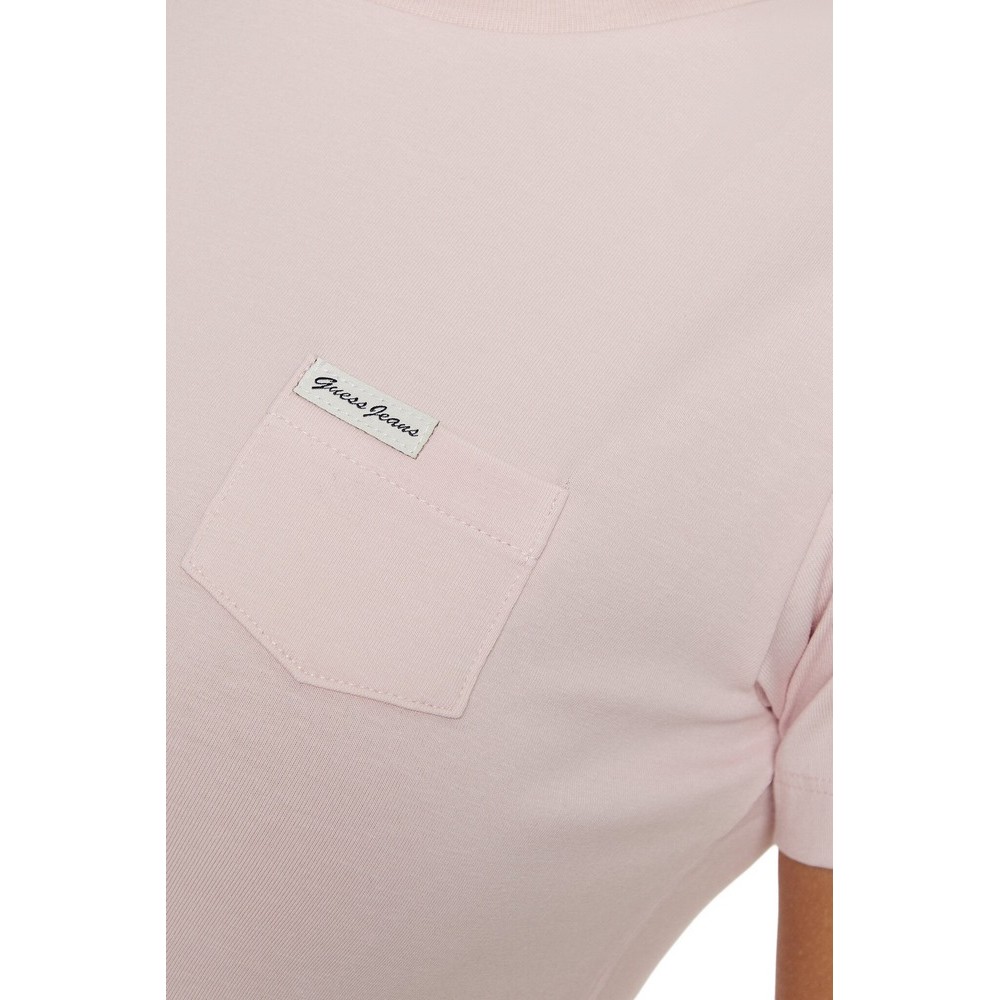 GUESS JEANS SS SLIM PKT TEE ΜΠΛΟΥΖΑ ΓΥΝΑΙΚΕΙΑ PINK