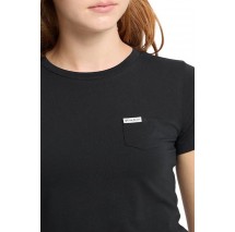 GUESS JEANS SS SLIM PKT TEE ΜΠΛΟΥΖΑ ΓΥΝΑΙΚΕΙΑ BLACK