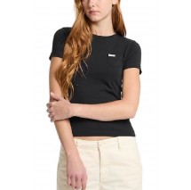 GUESS JEANS SS SLIM PKT TEE ΜΠΛΟΥΖΑ ΓΥΝΑΙΚΕΙΑ BLACK
