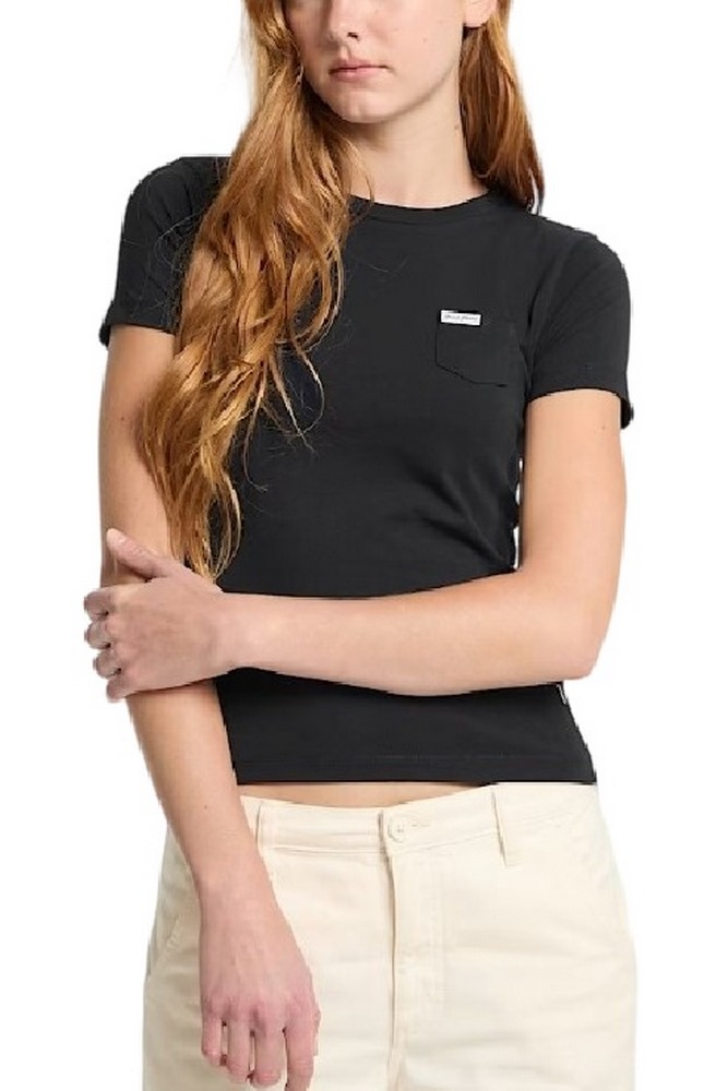 GUESS JEANS SS SLIM PKT TEE ΜΠΛΟΥΖΑ ΓΥΝΑΙΚΕΙΑ BLACK