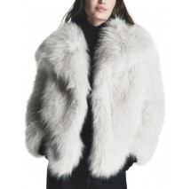 DKNY SHORT FAUX FUR JACKET ΓΟΥΝΑ ΓΥΝΑΙΚΕΙΑ CREAMY WHITE
