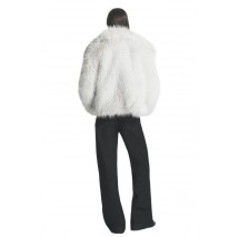 DKNY SHORT FAUX FUR JACKET ΓΟΥΝΑ ΓΥΝΑΙΚΕΙΑ CREAMY WHITE