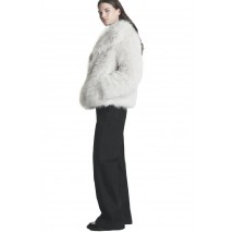 DKNY SHORT FAUX FUR JACKET ΓΟΥΝΑ ΓΥΝΑΙΚΕΙΑ CREAMY WHITE