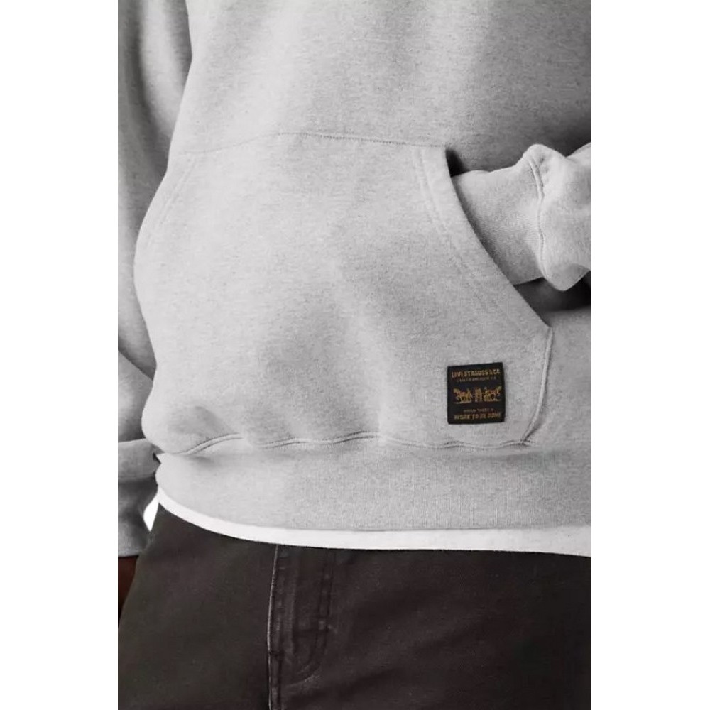 LEVIS WORKWEAR PO HOODIE ΜΠΛΟΥΖΑ ΦΟΥΤΕΡ ΑΝΔΡΙΚΗ GREY