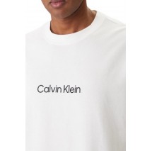 CALVIN KLEIN RLXD STANDARD LOGO CREWNK T-SHIRT ΜΠΛΟΥΖΑ ΑΝΔΡΙΚΗ BRIGHT WHITE