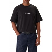 CALVIN KLEIN RLXD STANDARD LOGO CREWNK T-SHIRT ΜΠΛΟΥΖΑ ΑΝΔΡΙΚΗ BLACK