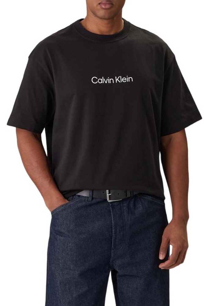 CALVIN KLEIN RLXD STANDARD LOGO CREWNK T-SHIRT ΜΠΛΟΥΖΑ ΑΝΔΡΙΚΗ BLACK