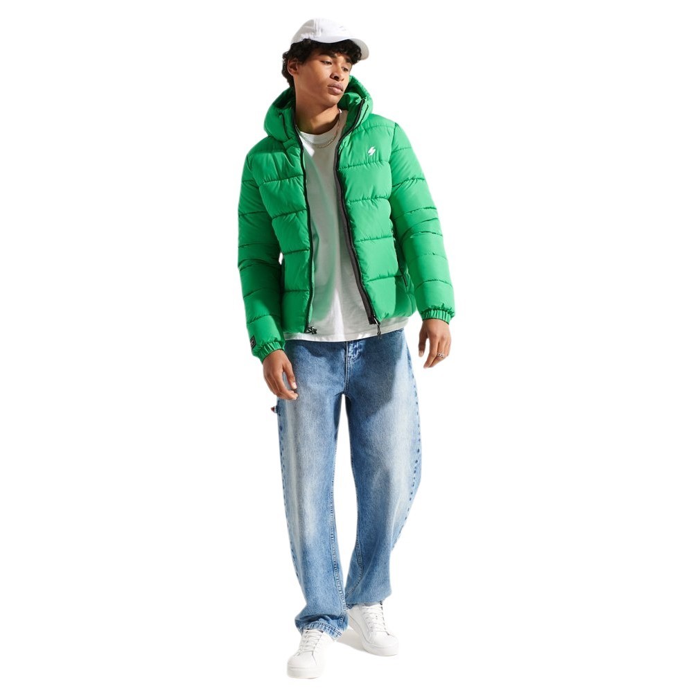 ΜΠΟΥΦΑΝ HOODED SPORTS PUFFER ΑΝΔΡΙΚΟ SUPERDRY LIGHT GREEN