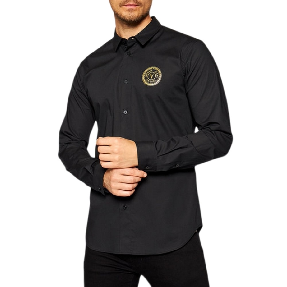 ΠΟΥΚΑΜΙΣΟ Μ/Μ  ΑΝΔΡΙΚΟ VERSACE JEANS COUTURE BLACK
